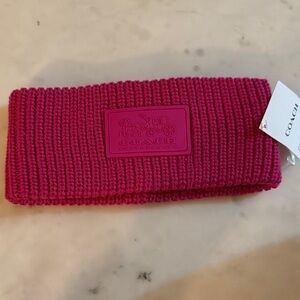 Coach Fuchsia Knit Headband